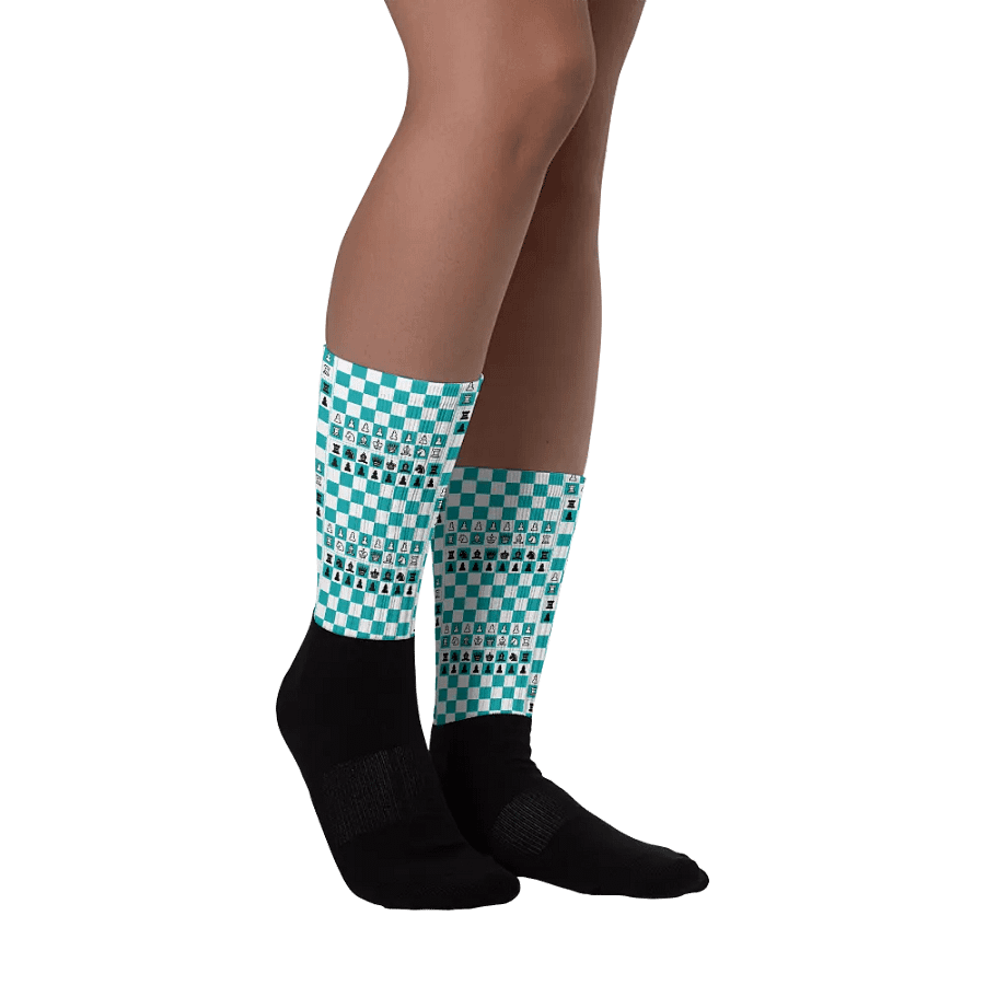 Chessboard Black Foot Socks product image (3)