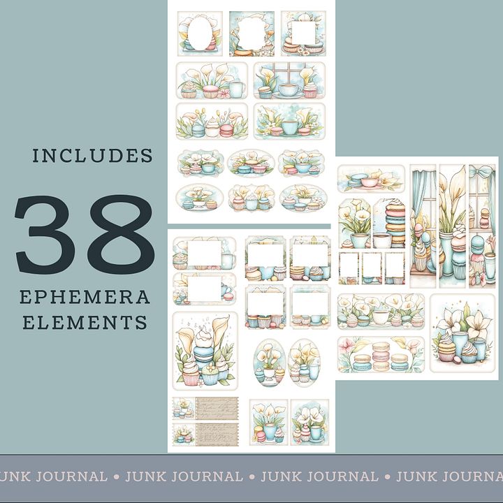 Macaron Lillies - Printable Ephemera Set 1 V6 product image (2)