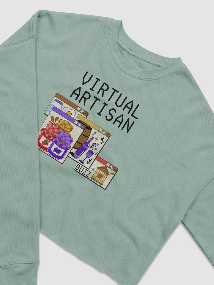 Virtual Artisan Cropped Sweatshirt - Black Text product image (9)
