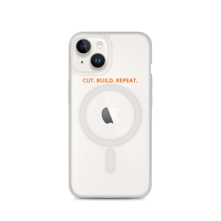 CUT. BUILD. REPEAT. Clear Phone Case product image (4)