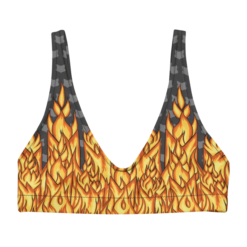 Flames of Burnette Bikini Top