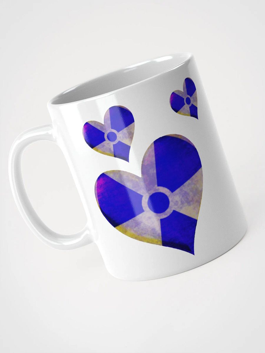 50 Rad Hearts Mug - Blue on White product image (3)