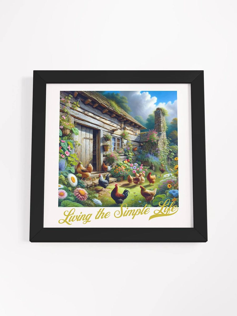 Living the Simple Life Framed Square Poster | Serene Living | Tranquil Life | Simple Joys Wall Art | Peace and Simplicity Decor | Serenity in Simplicity | Calming Wall Decor | Live Simply, Live Fully product image (4)