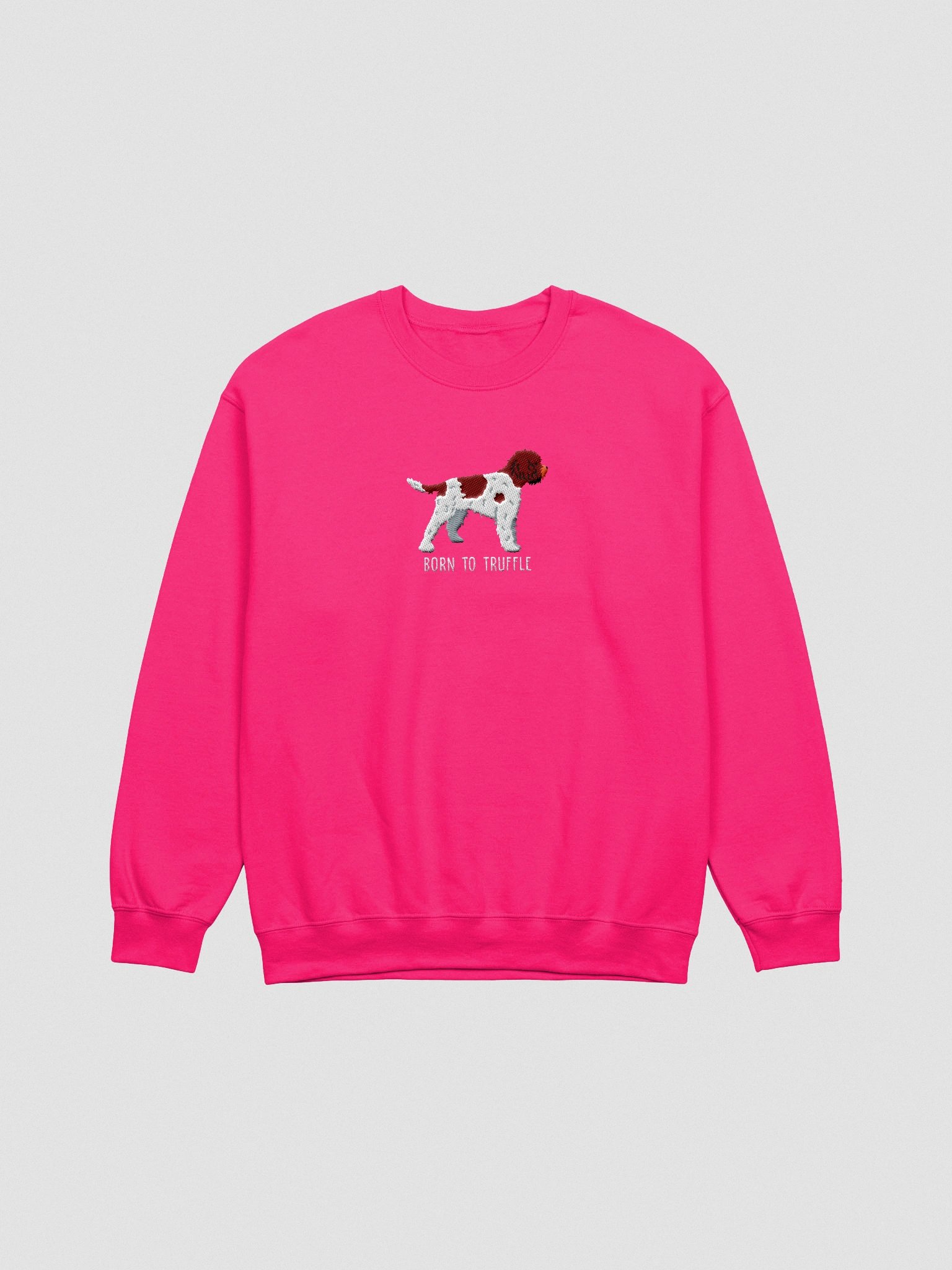 Born to Truffle Sweatshirt (Embroidered) of a Lagotto Romagnolo(Liver & White) product image (4)