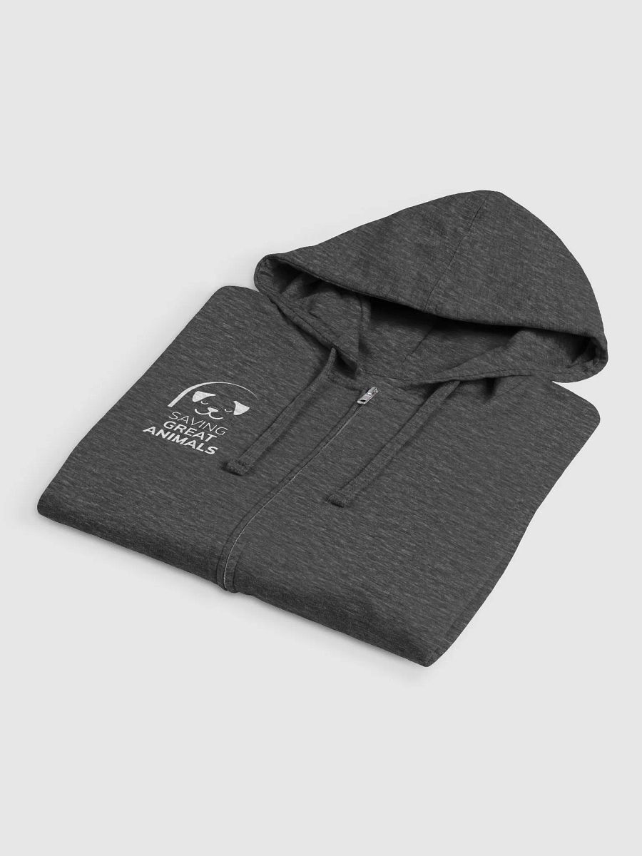 Love My Rescue Dog - Zip-up Hoodie - Dark Gray product image (4)