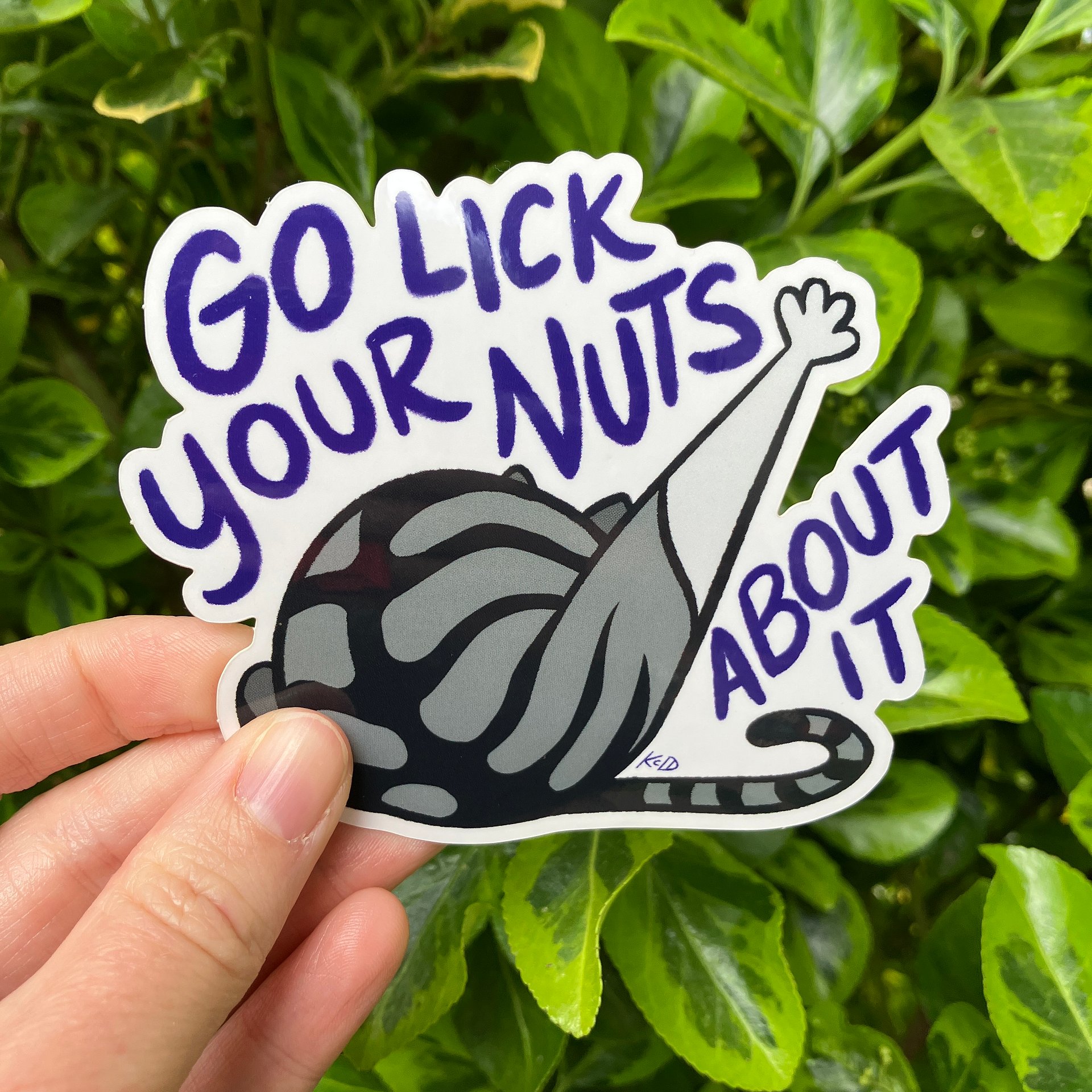 Go Lick Your Nuts - Vinyl Sticker product image (1)