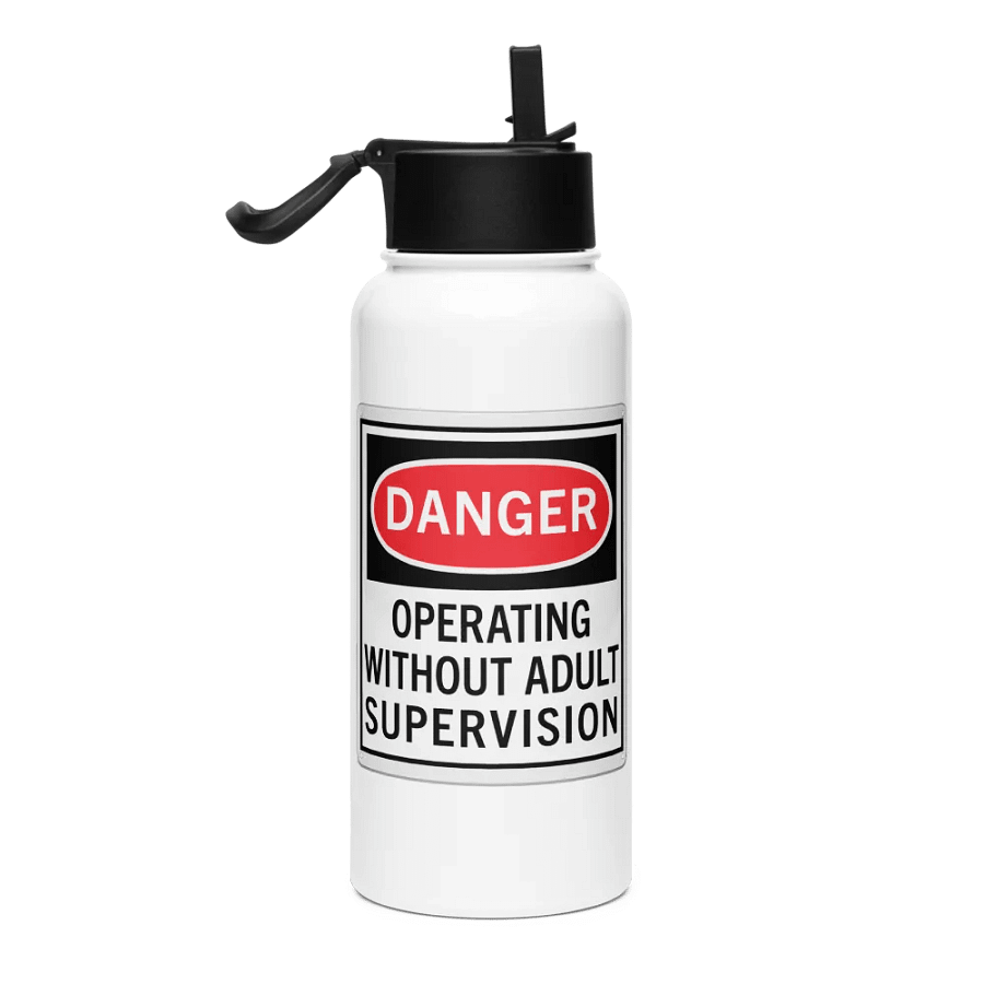 Adult Supervision Stainless Steel Water Bottle product image (4)