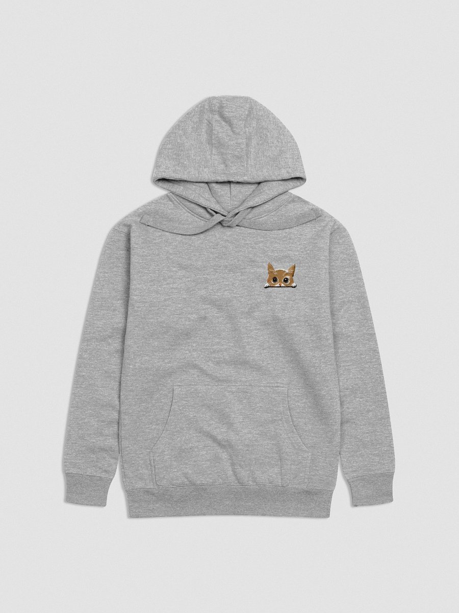 Peekaboo Cat Embroidered Hoodie – Cute Minimal Cat Lover Sweatshirt product image (1)