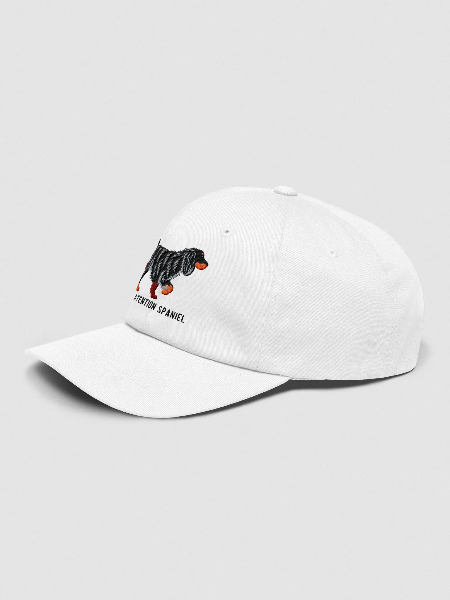 Short Attention Spaniel Classic Dad Hat(Embroidered) of a Cocker Spaniel(Black & Tan) product image (39)