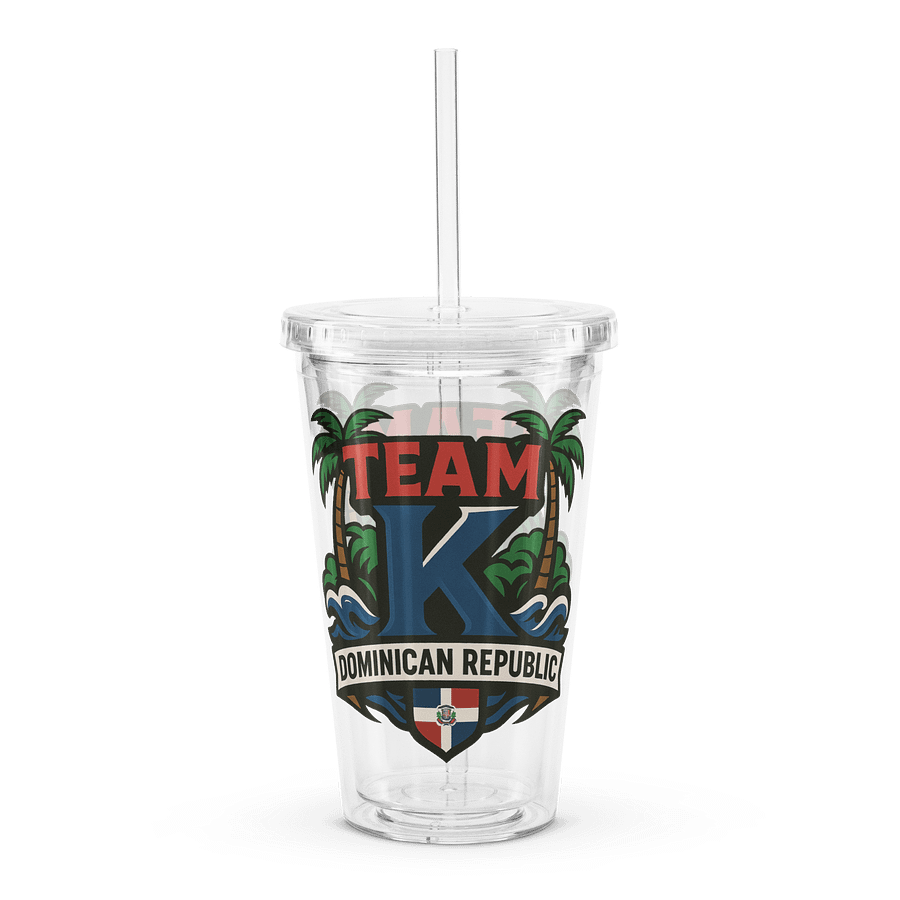 TEAM K Dominican Republic Clear Plastic Tumbler product image (2)