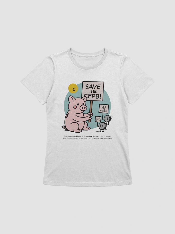 CFPB Piggy Bank Picket Women's Cut T-Shirt product image (1)