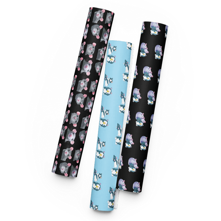 rats wrapping paper x 3 sheets product image (1)