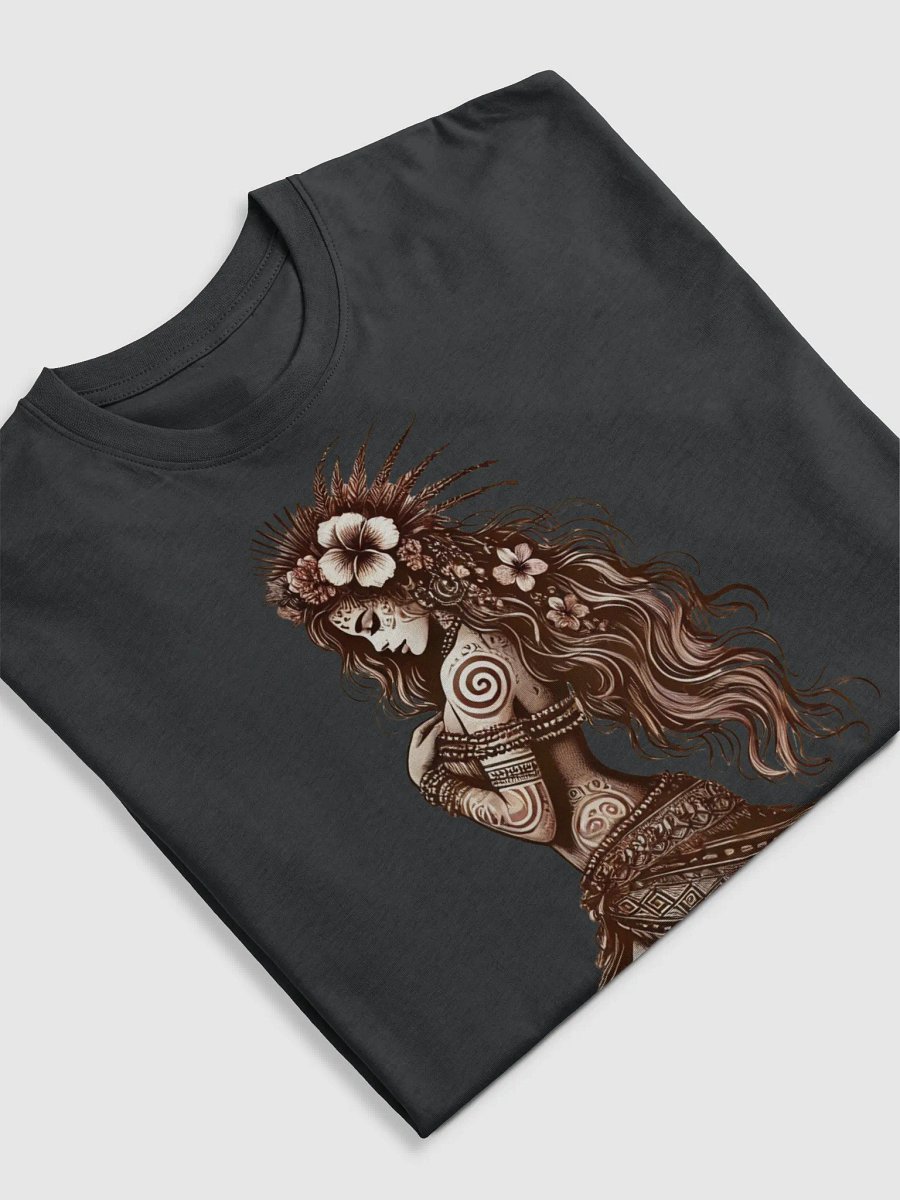 Polynesian Art Tribal T-Shirt, Island Goddess Design, Hawaiian Tropical Shirt, Beach Vacation Top, Ocean Graphic Tee product image (5)
