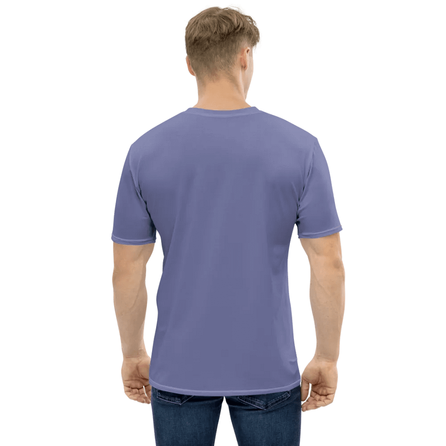 Plain Purple Soft Summer Men's Crewneck Polyester Heavyweight Premium T-Shirt by Treasure Pie product image (3)