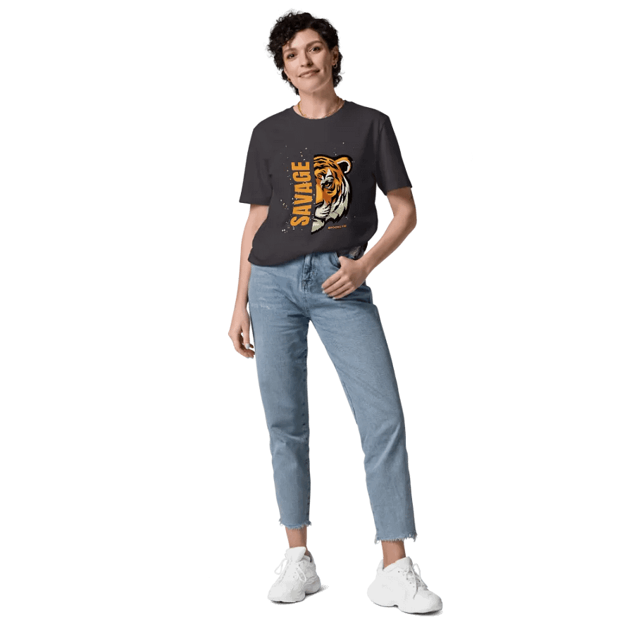 Glitch Tiger Organic Tee product image (145)