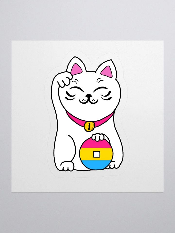 Maneki neko pansexual pride sticker product image (2)
