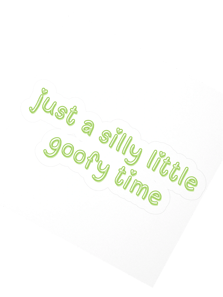 silly little goofy time green sticker product image (2)