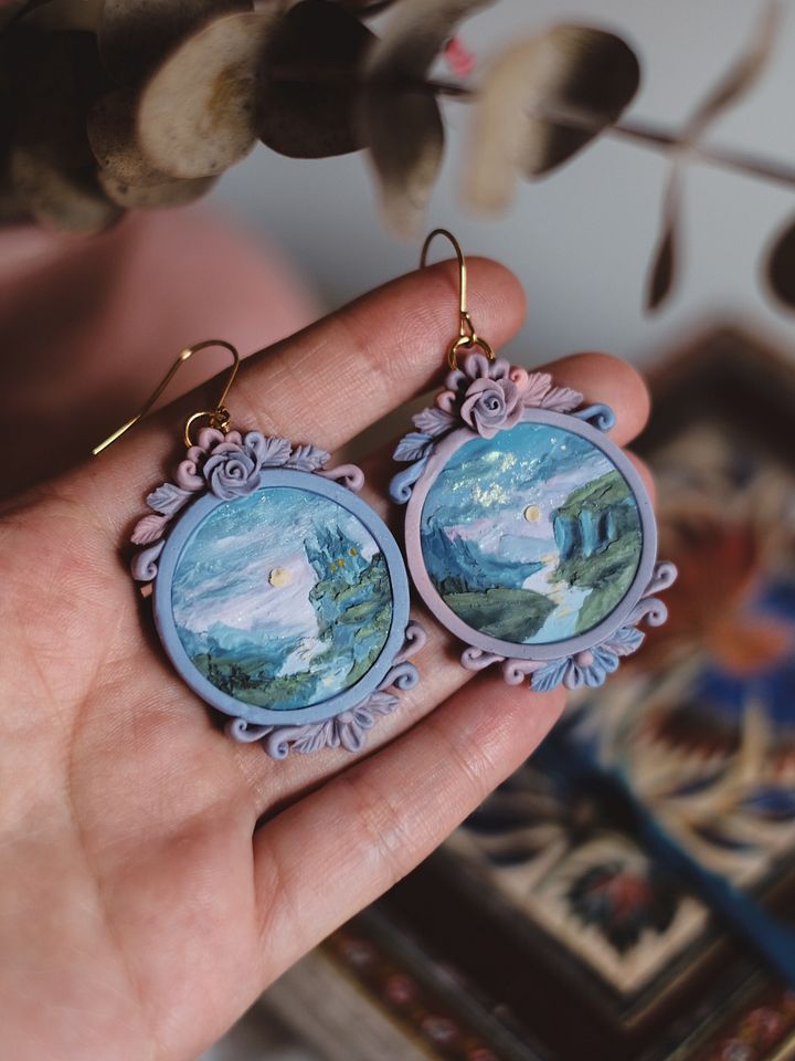 Princess Castle Clay Earrings product image (1)
