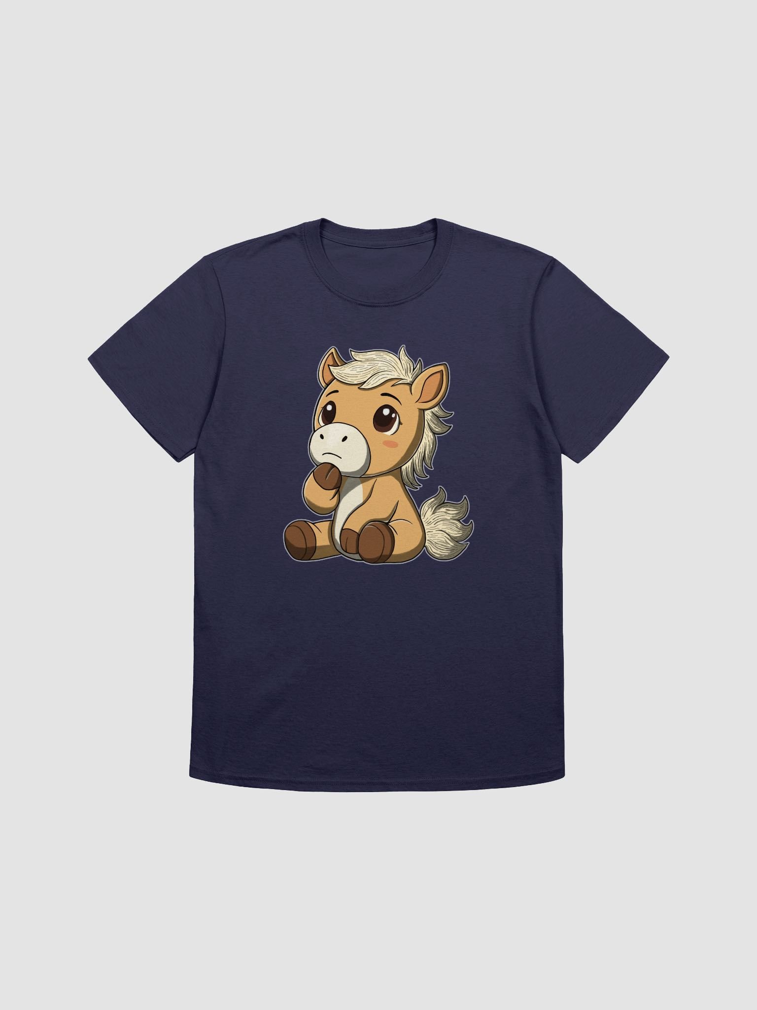 Thinking Waffles T-Shirt | Plush Horse Anxiety Meme Tee | Relatable Overthinker Shirt product image (21)