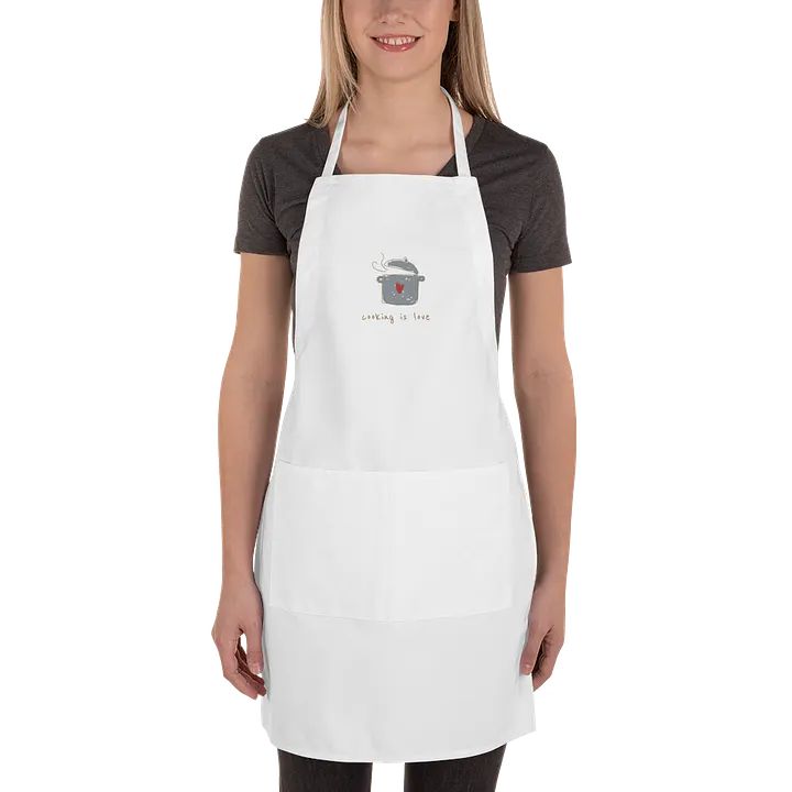 "Cooking is Love" Embroidered Cooking Apron product image (2)