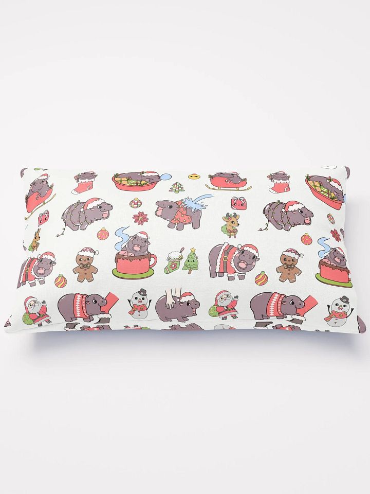 MOODENG'S WHITE CHRISTMAS PILLOW! product image (2)