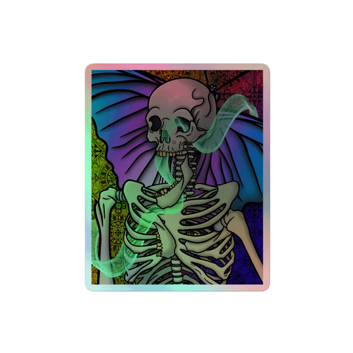 Skeletal flight Holographic Sticker product image (2)