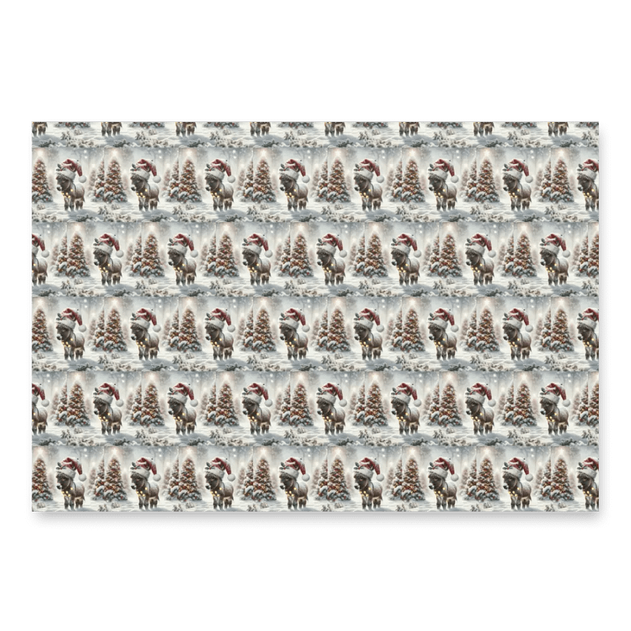 Festive Donkey Wonderland Wrapping Paper Set product image (1)