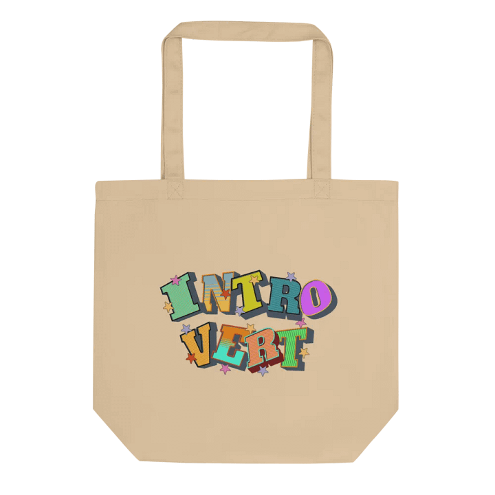 Introvert Block Letter Starry Eco Tote product image (1)