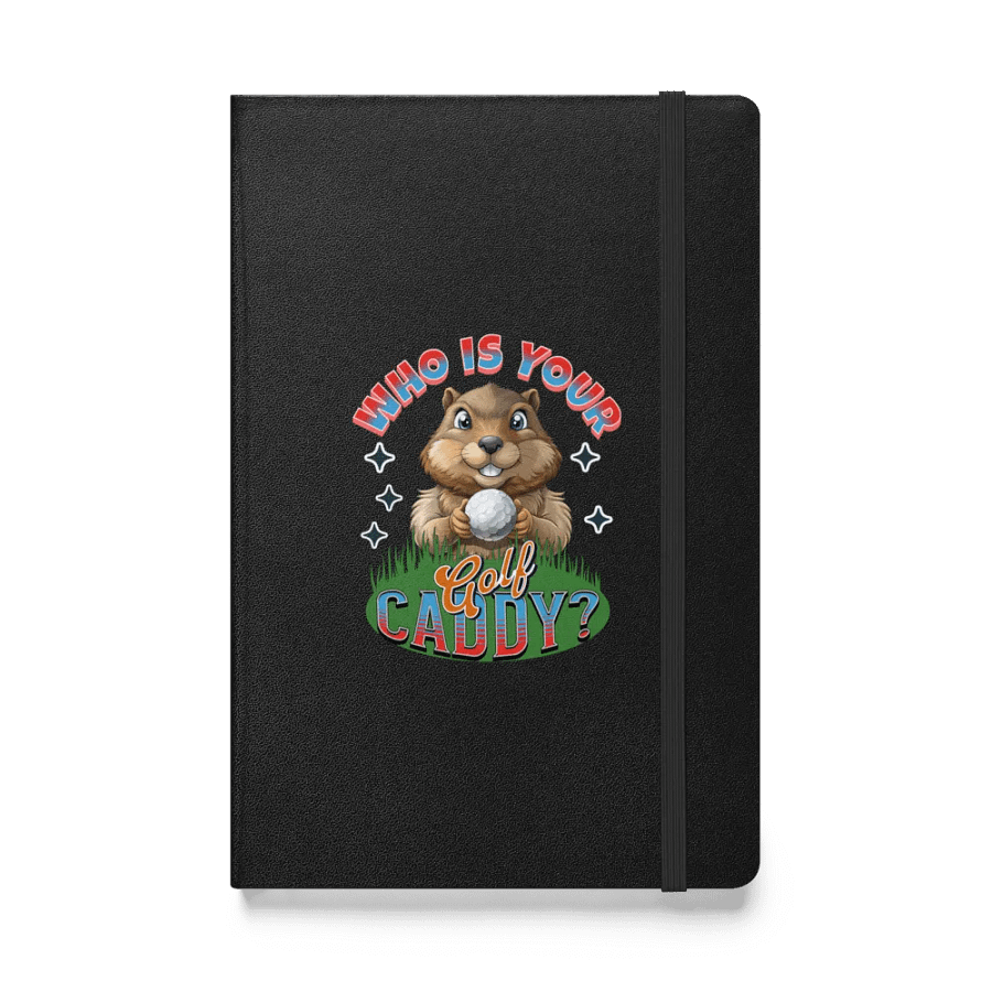 Who Is Your Golf Caddy? Cheerful Hardcover Notebook product image (1)