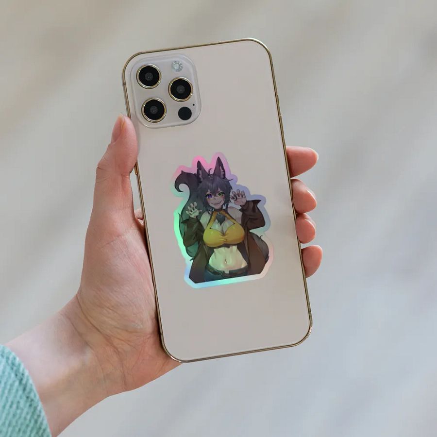 WolfcatRisi Rawr Holographic Sticker product image (8)