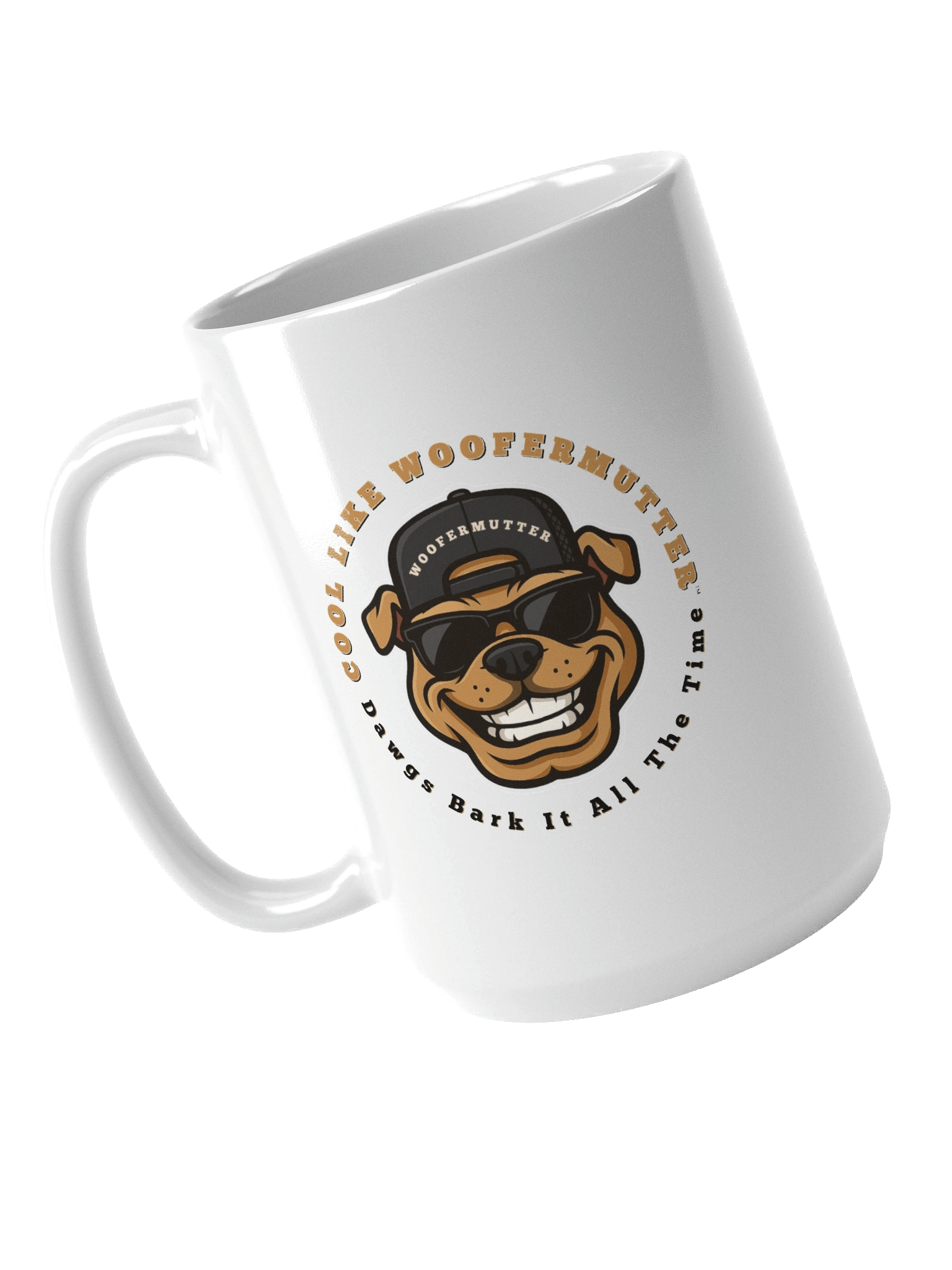 WooferMutter™ Brown bulldog White Ceramic Mug product image (4)