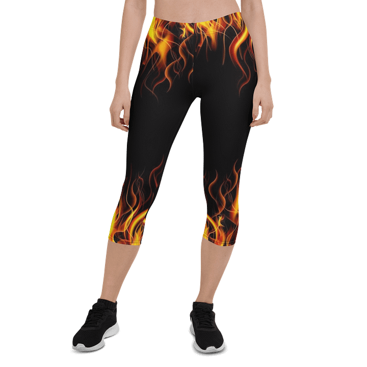 Flame Pattern Print Capri Leggings product image (1)