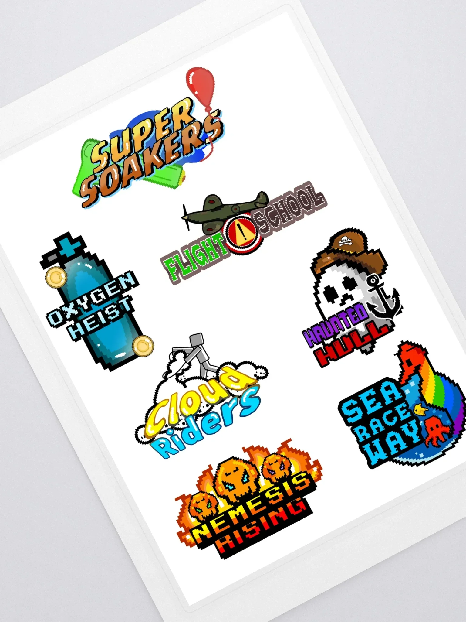 Creator Splash Game Logos Sticker Sheet product image (1)