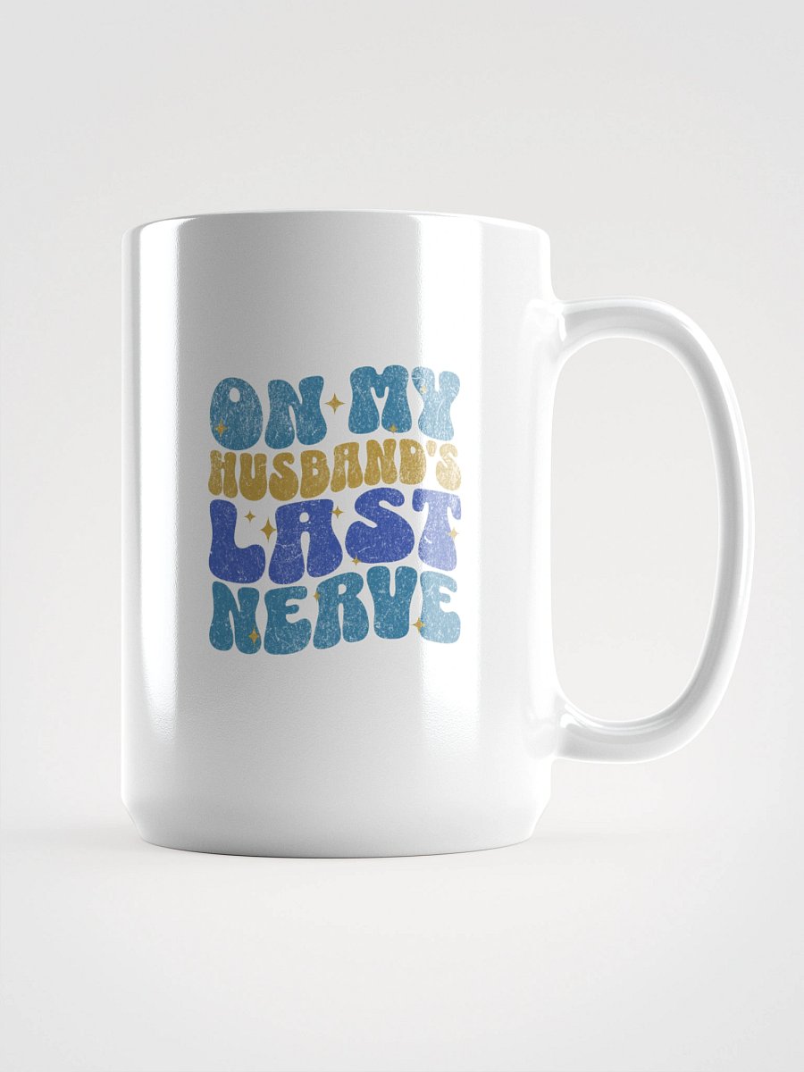 On My Husband’s Last Nerve Bold 70s Style Mug product image (1)