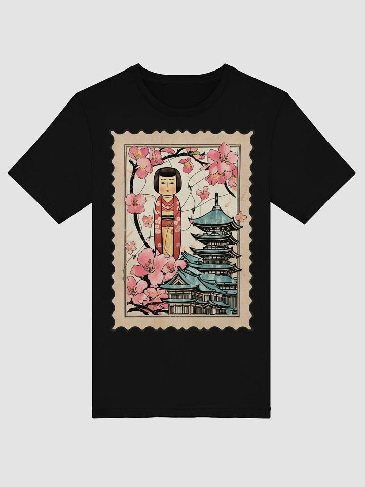 Cherry Blossom Kokeshi Doll T-Shirt product image (2)