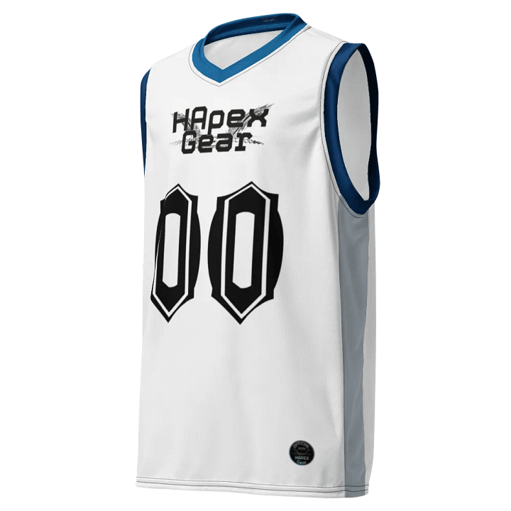 Cuban - White - Recycled Unisex Basketball Jersey - Black HApex Gear Black Logo product image (1)
