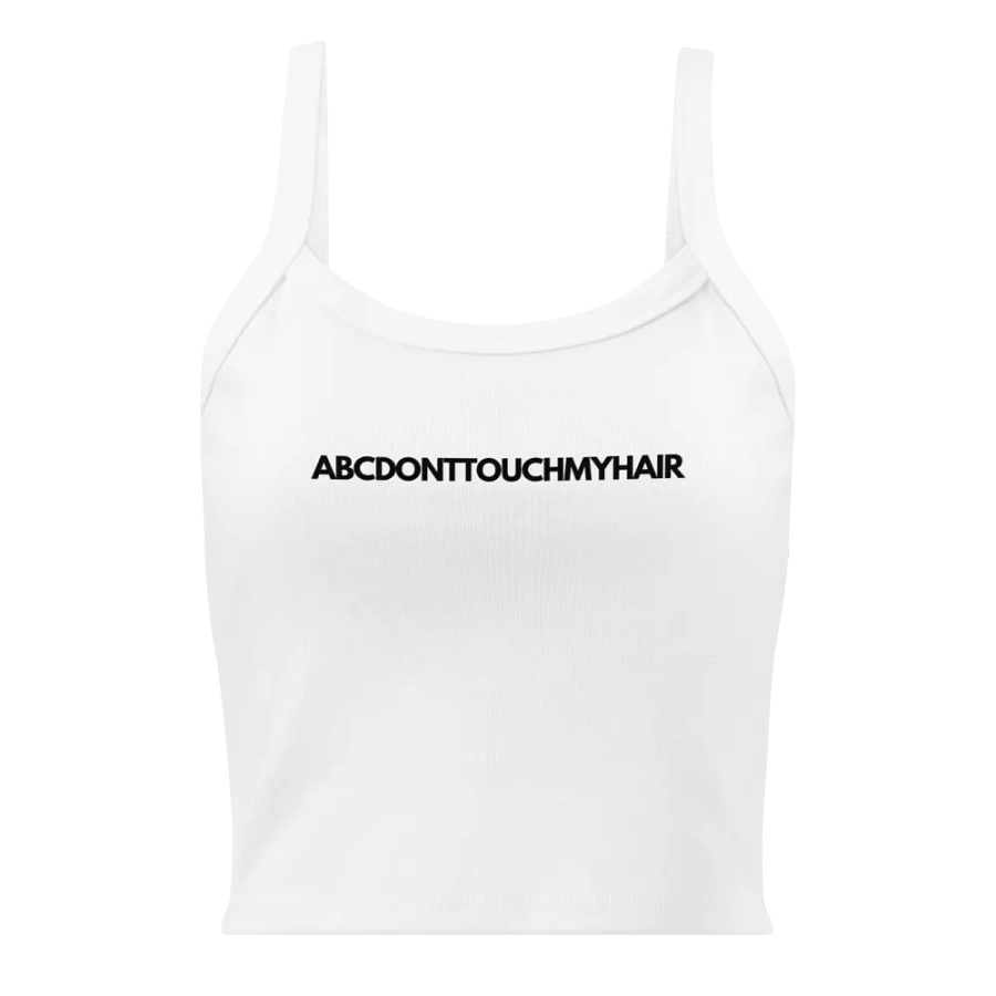 ABC Don't Touch My Hair Tank (white) product image (2)