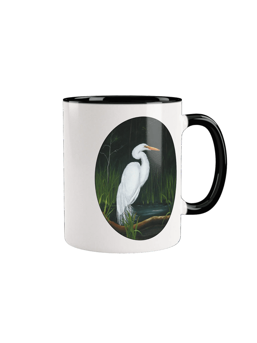 Egret Elegance Ceramic Mug product image (1)