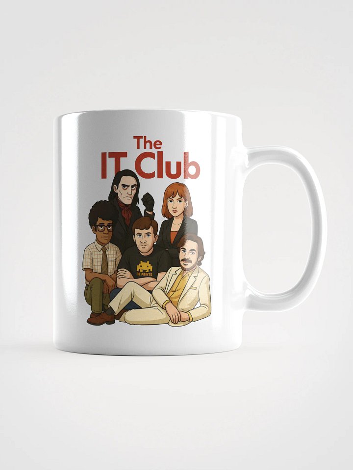 The IT Club Mug – White Glossy Retro Sitcom Parody Gift Mug product image (1)