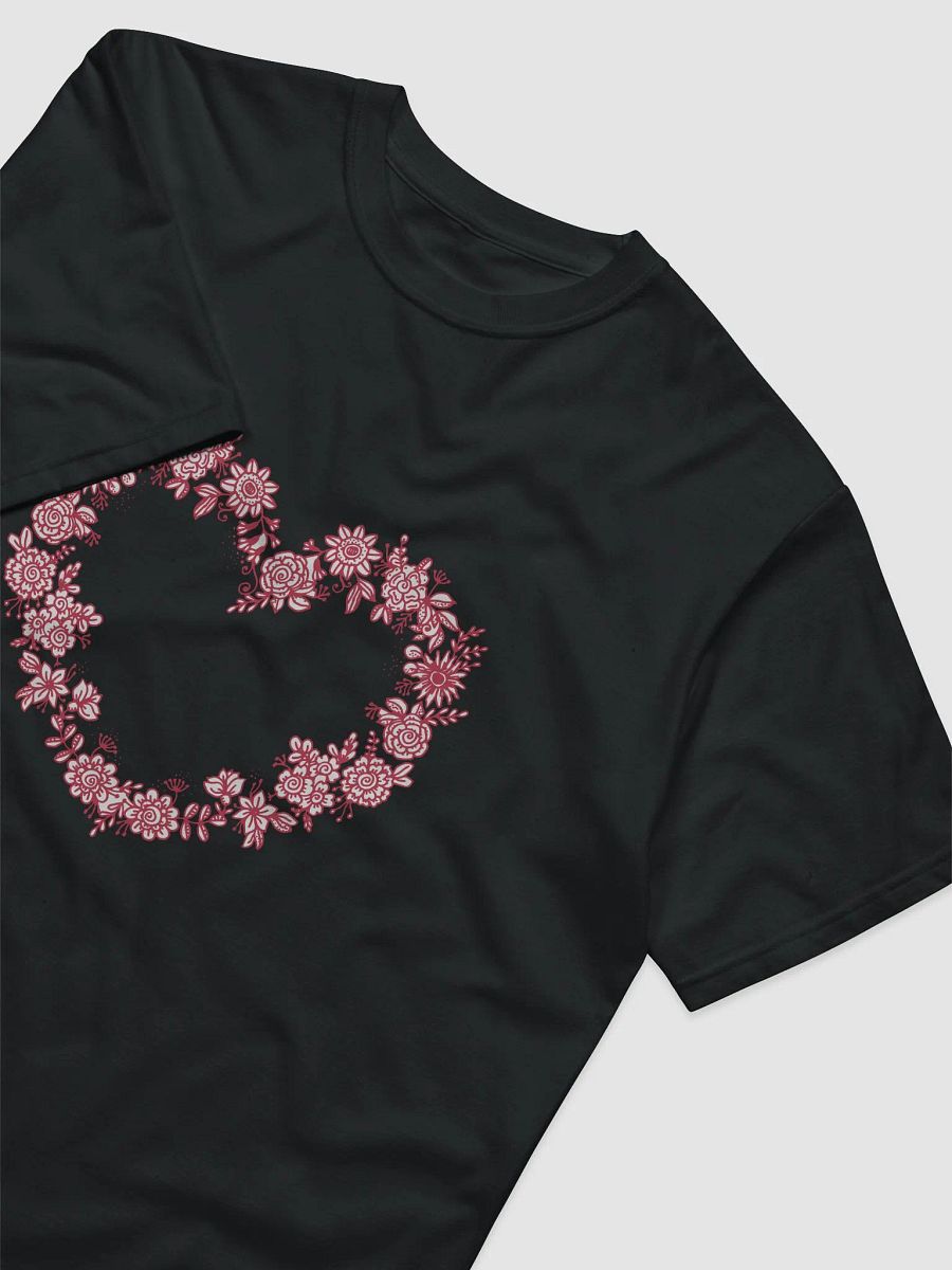 Red Floral Heart Unisex Organic T-Shirt product image (3)