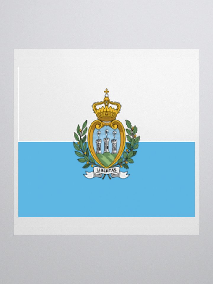 San Marino Flag Sticker - Durable Vinyl for Indoor Use - Multiple Sizes product image (3)