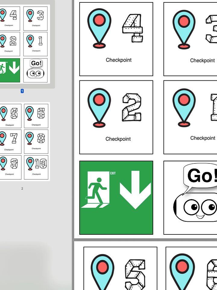 Printable checkpoints and maze templates. product image (1)