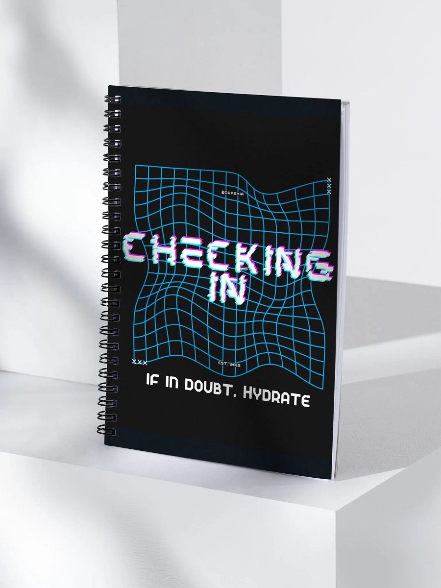 Neon Cyber Check Spiral Notebook product image (4)
