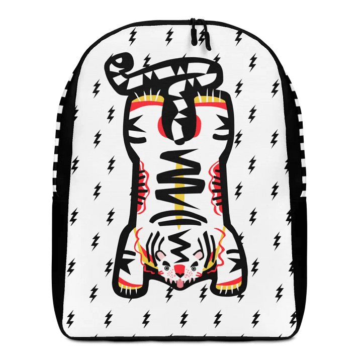 White Electric Tiger on White and Black - Backpack product image (1)