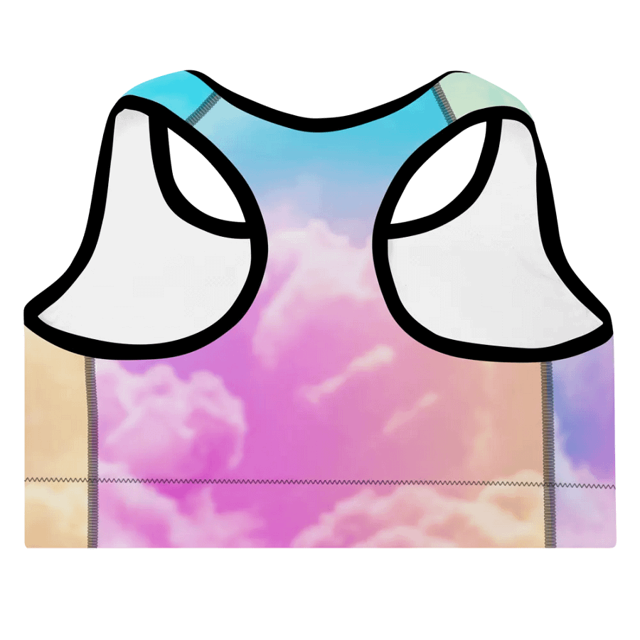 Blur cloud rainbow Design Padded Sports Bra - v7 product image (8)