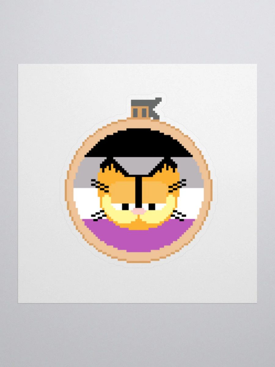 Garfield cross stitch sticker (asexual) product image (1)