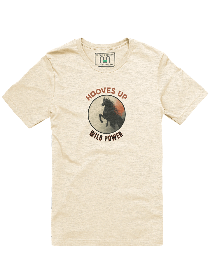 Hooves Up – Wild Power Horse Shirt Bold Equestrian Graphic Tee by M-Art and Design product image (1)