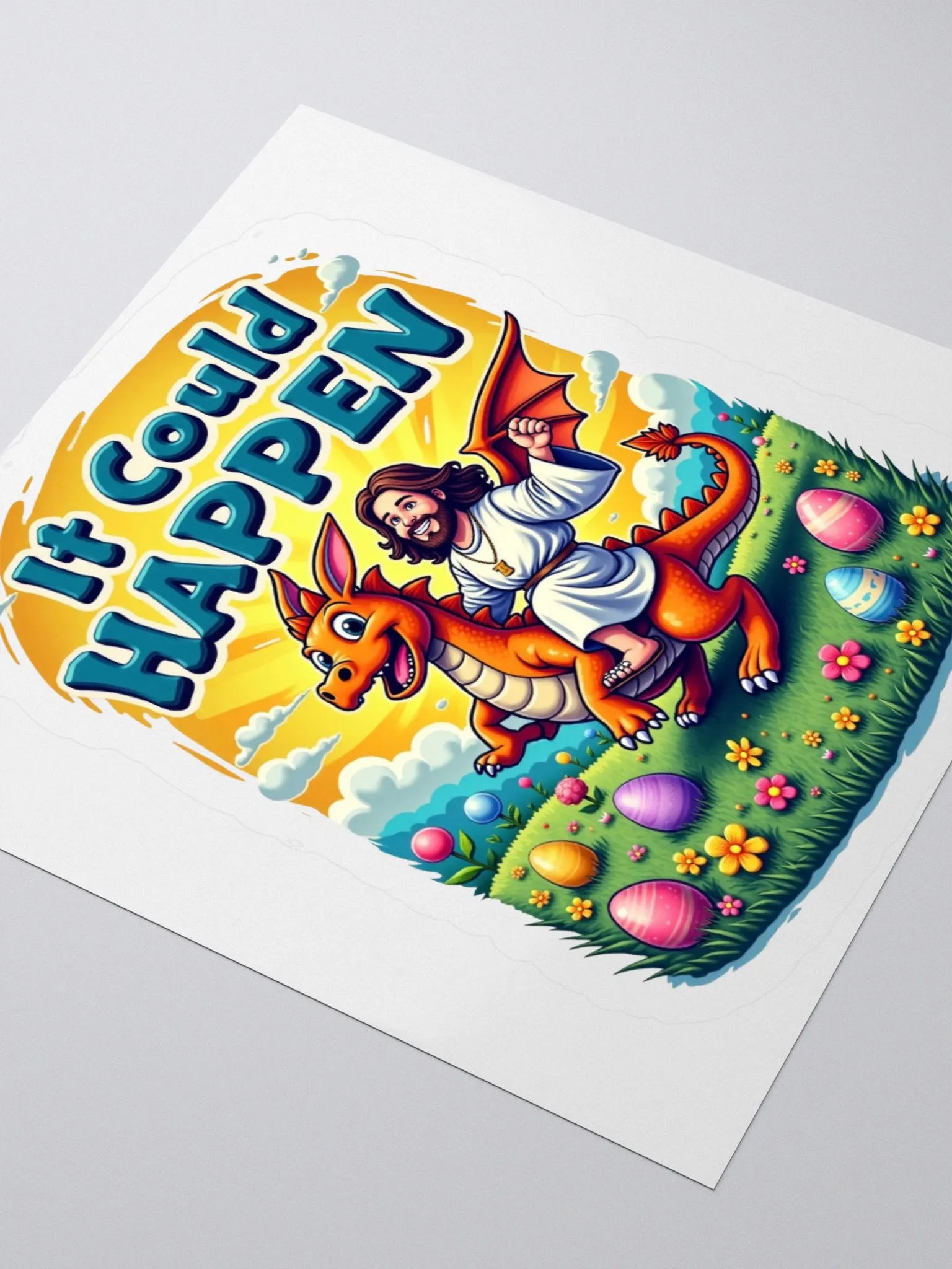 It Could HAPPEN Easter Dragon Kiss Cut Stickers product image (7)