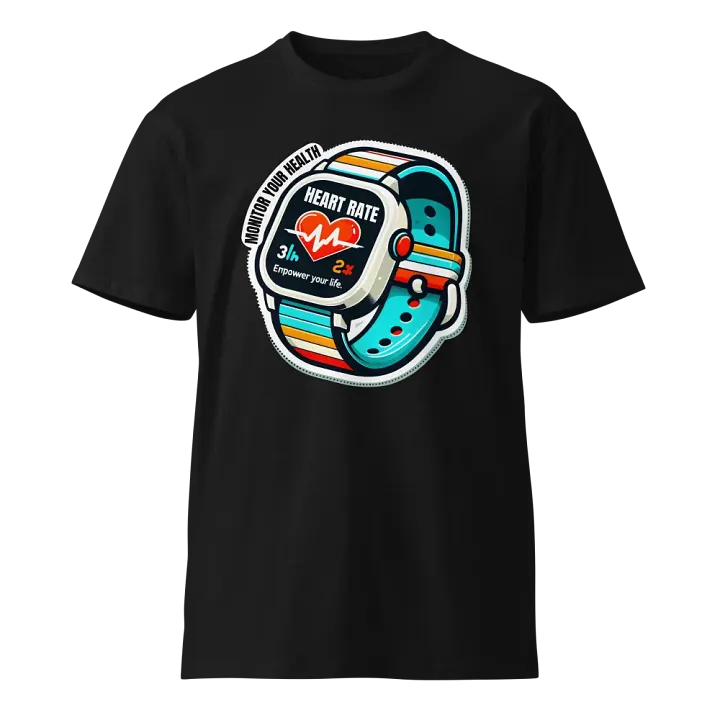 Heart Rate Monitor Smartwatch Illustration T-Shirt product image (1)