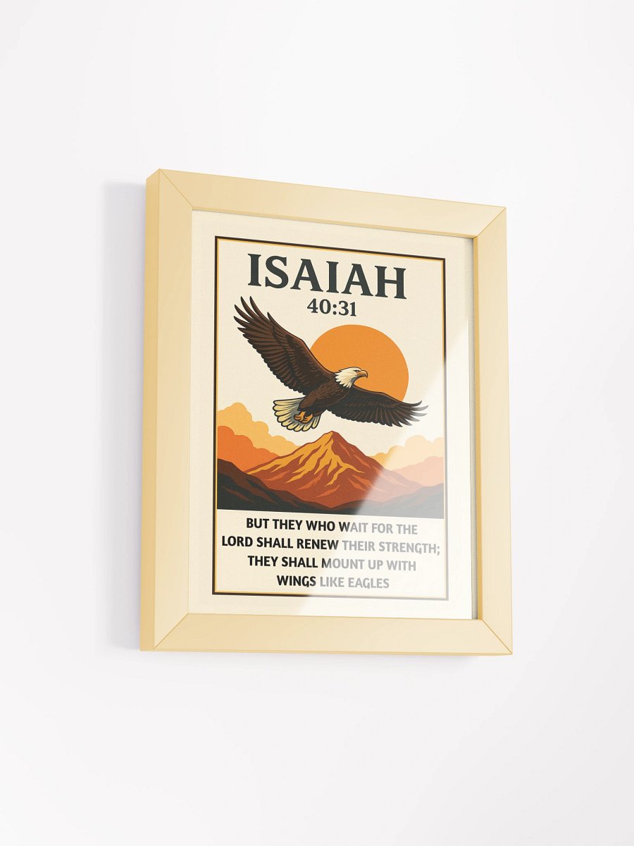 Isaiah 40:31 Scripture Wall Art – Christian Home Decor | Eagle Bible Verse Print product image (19)
